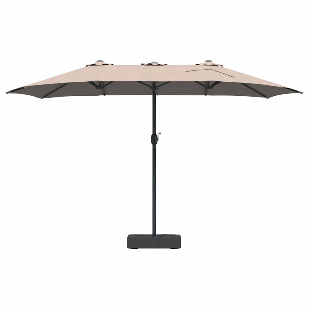 vidaXL Garten-Sonnenschirm Taupe 385 x 209 x 244 cm