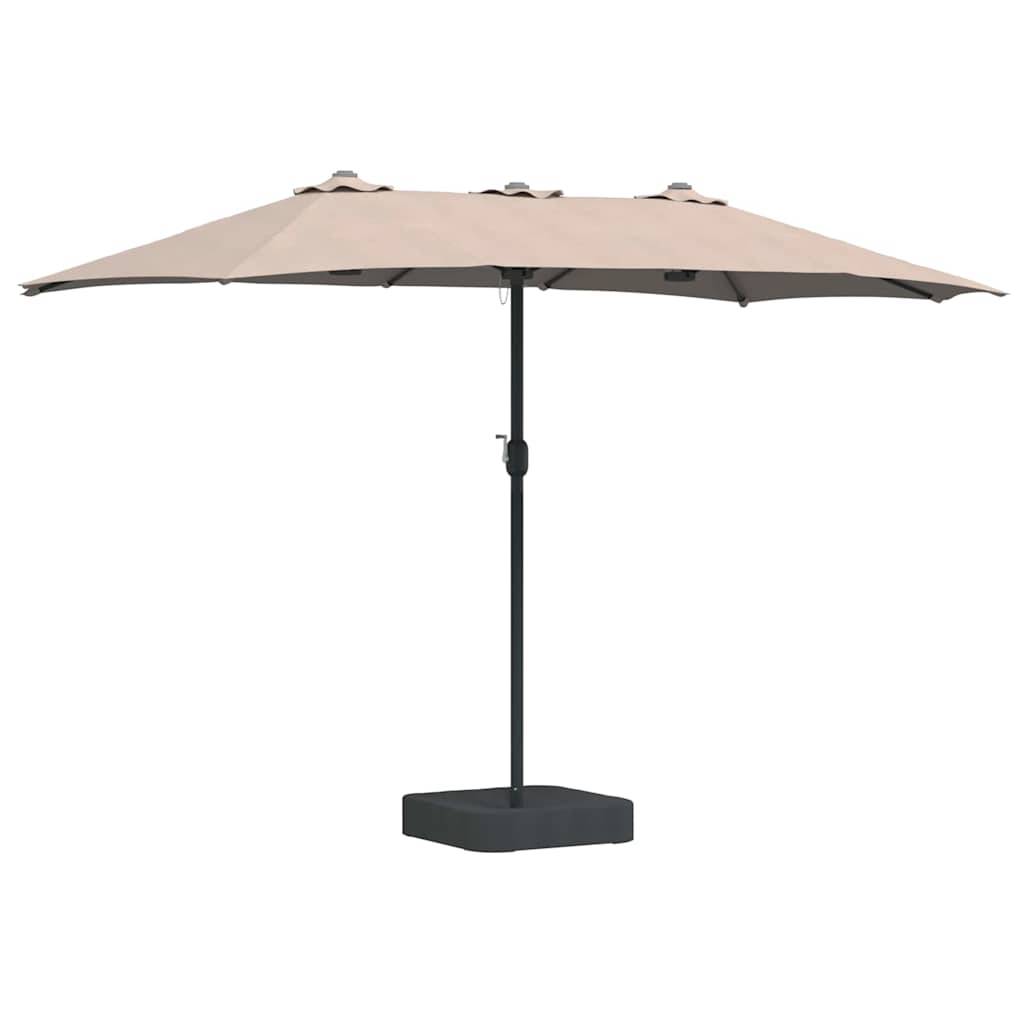 vidaXL Garten-Sonnenschirm Taupe 385 x 209 x 244 cm