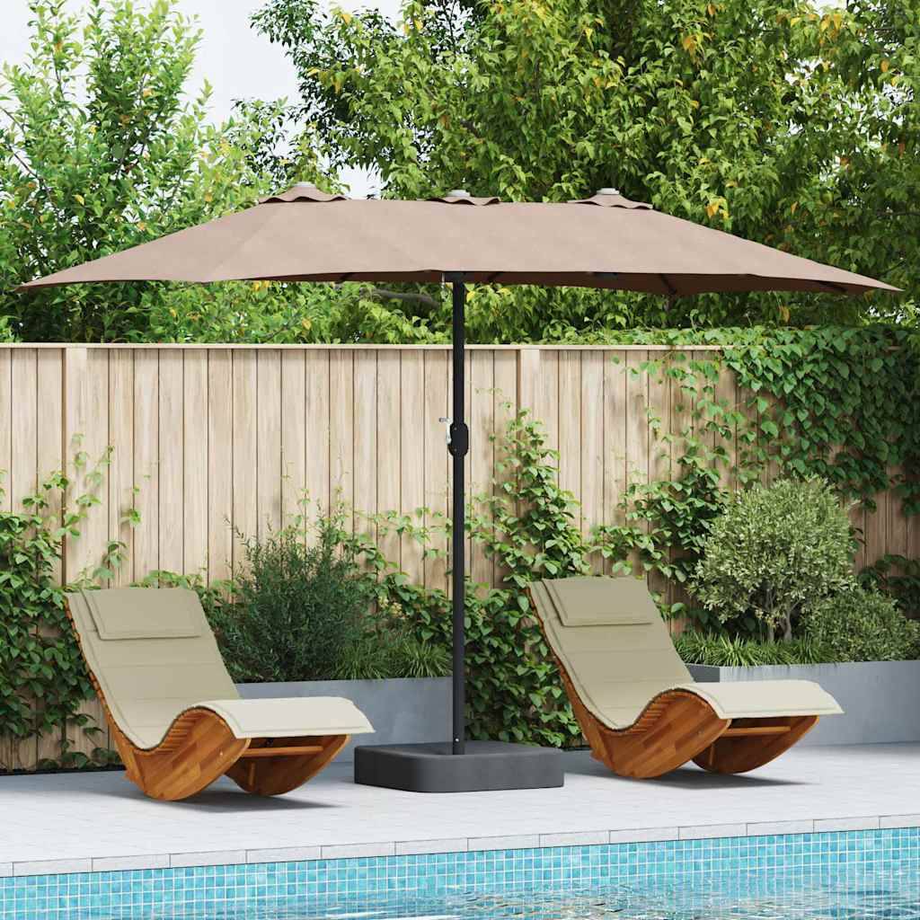 vidaXL Garten-Sonnenschirm Taupe 385 x 209 x 244 cm