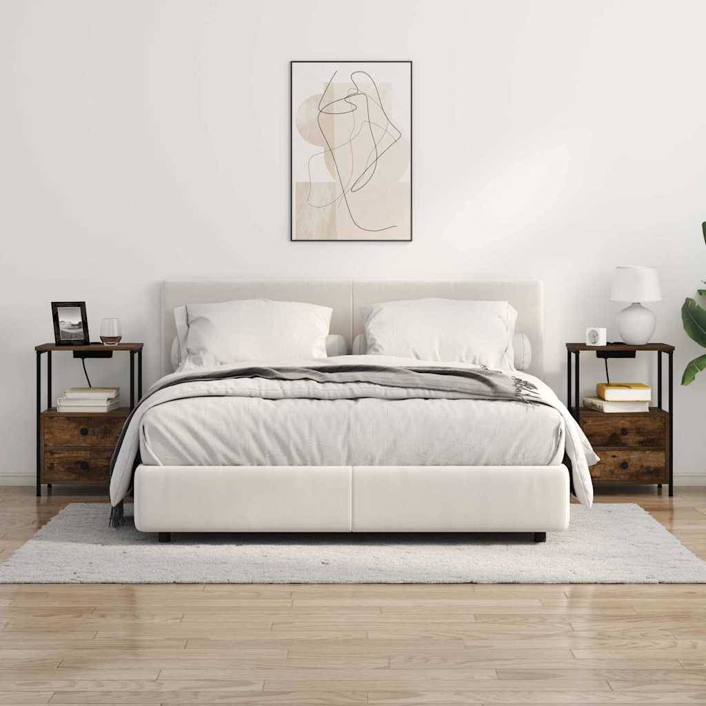 vidaXL Nachttisch Geräucherte Eiche 40 x 31 x 60 cm Holzwerkstoff