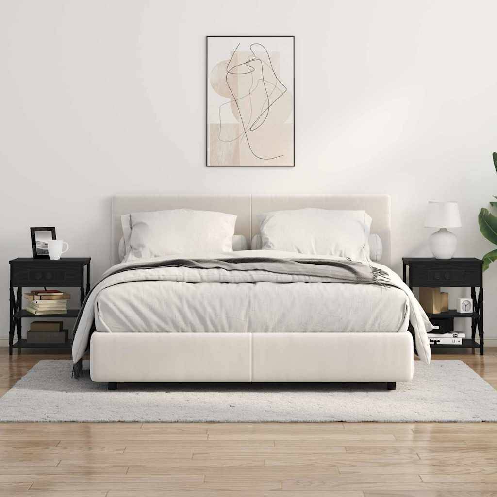 vidaXL Nachttisch Schwarz Eichen-Optik 41 x 31 x 51 cm Holzwerkstoff