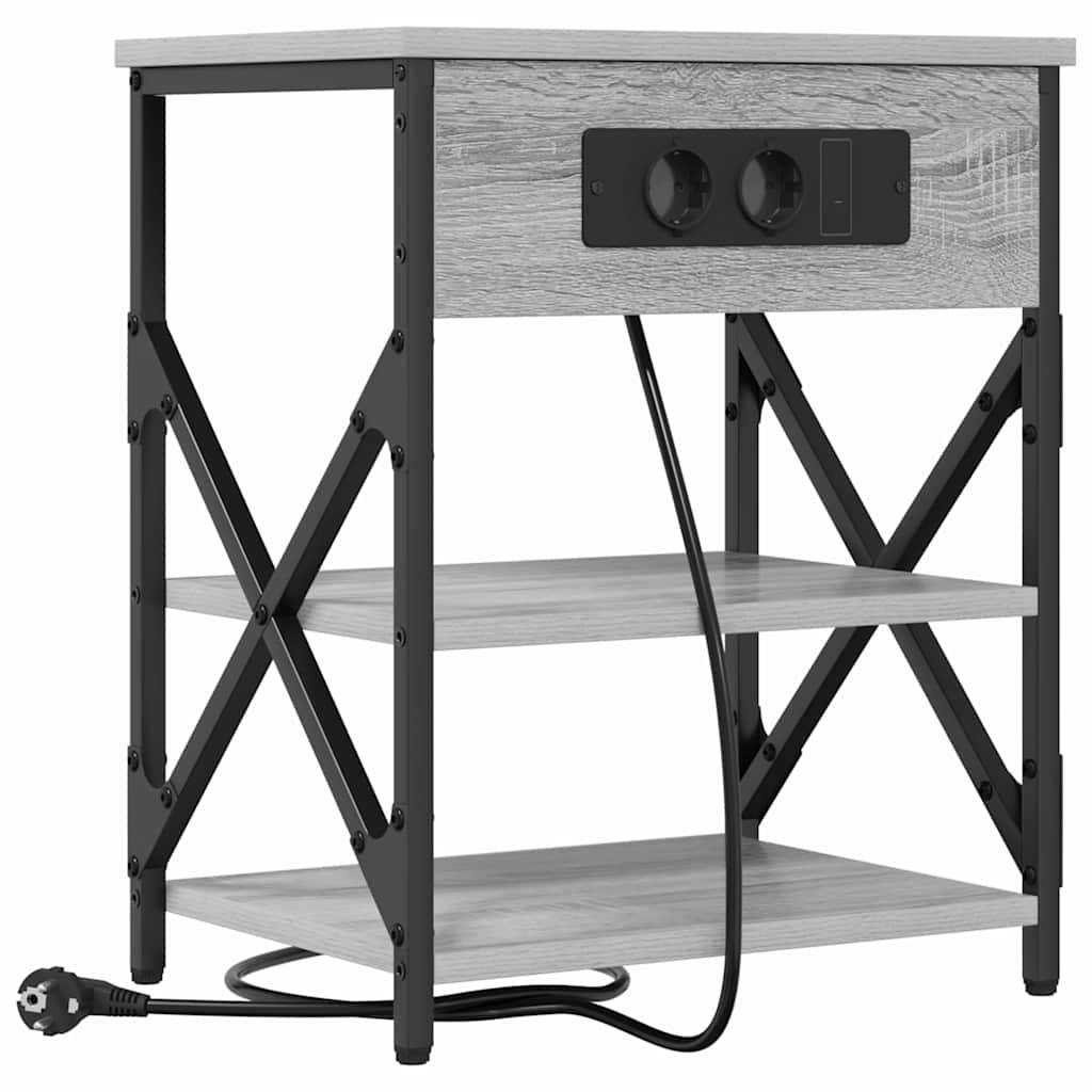 vidaXL Nachttisch Graues Sonoma 41 x 31 x 51 cm Holzwerkstoff