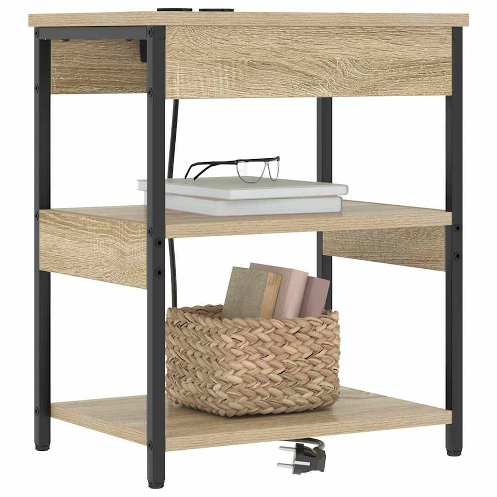 vidaXL Nachttisch 2 pcs Sonoma-Eiche 41 x 31 x 51 cm Holzwerkstoff