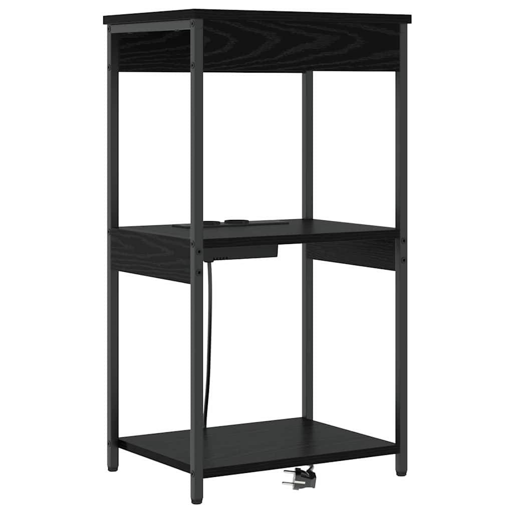 vidaXL Nachttisch Schwarz Eichen-Optik 41 x 31 x 76 cm Holzwerkstoff