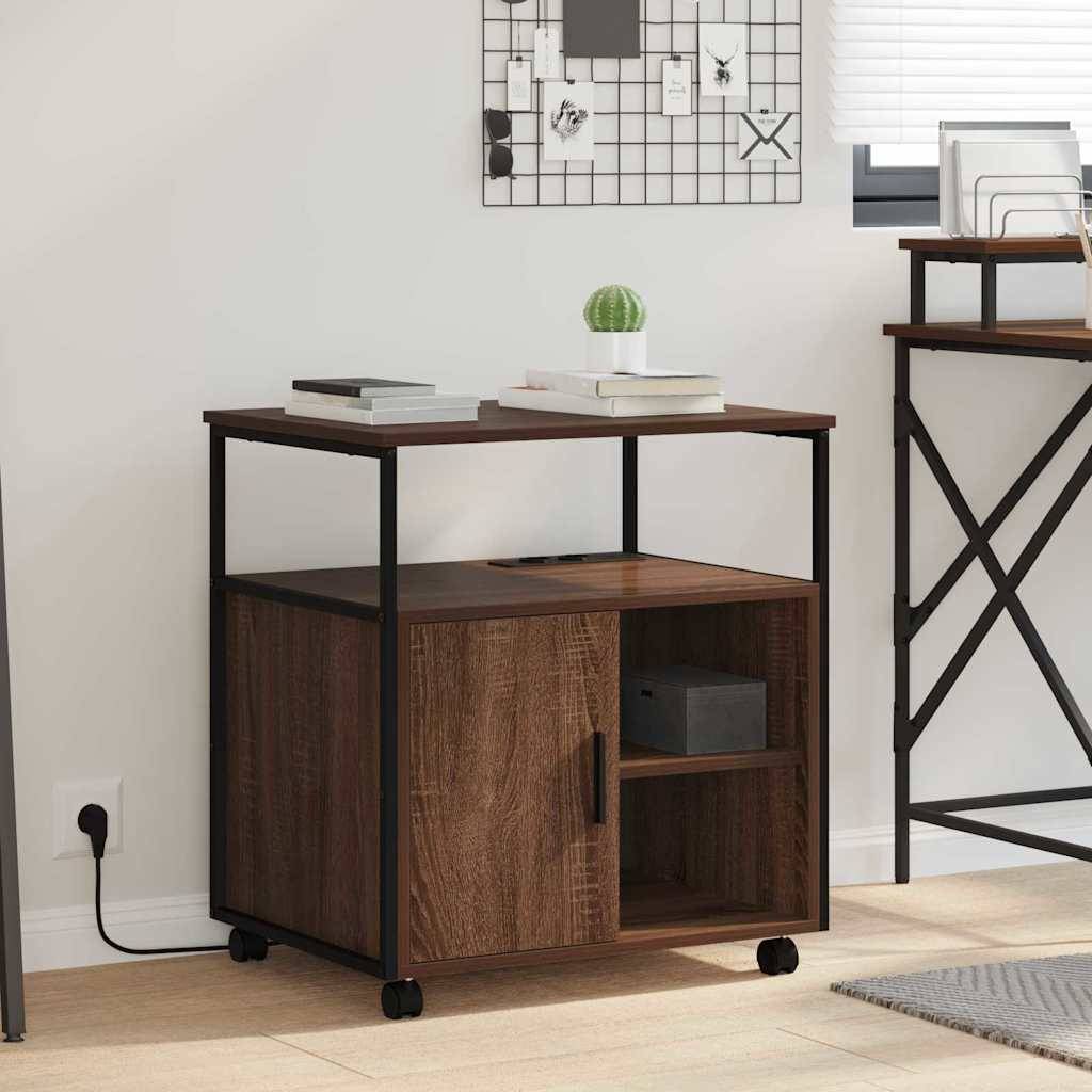 vidaXL Schrank mit Ladestation Braun Eichen-Optik 61 x 46 x 67 cm