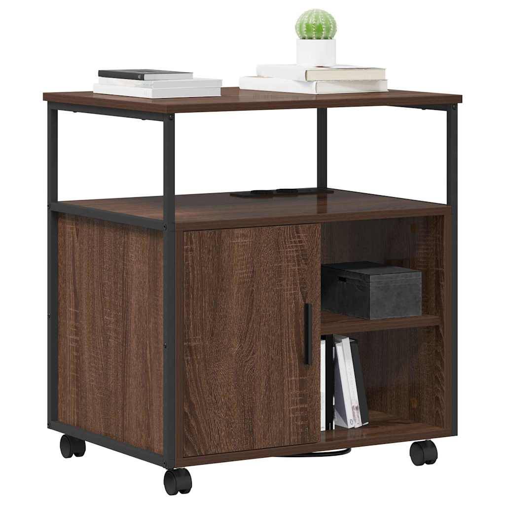 vidaXL Schrank mit Ladestation Braun Eichen-Optik 61 x 46 x 67 cm