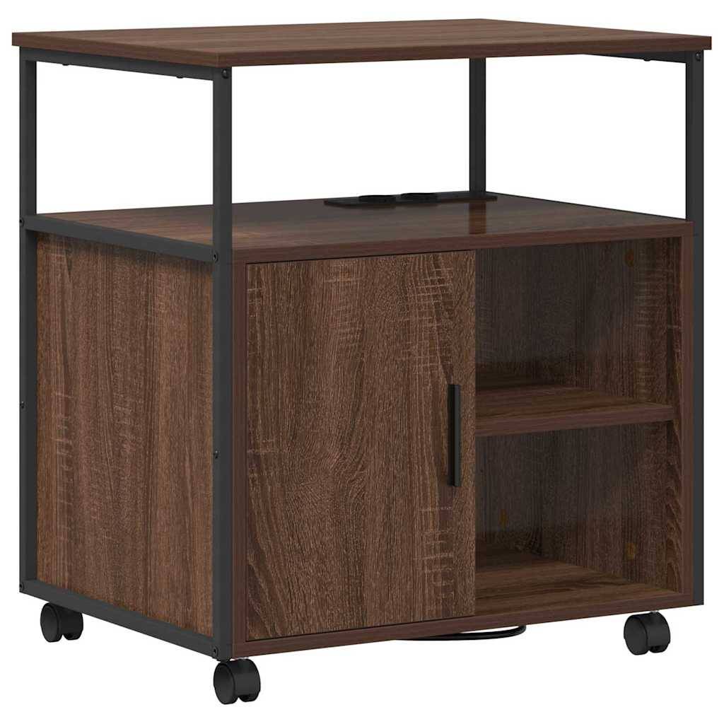 vidaXL Schrank mit Ladestation Braun Eichen-Optik 61 x 46 x 67 cm