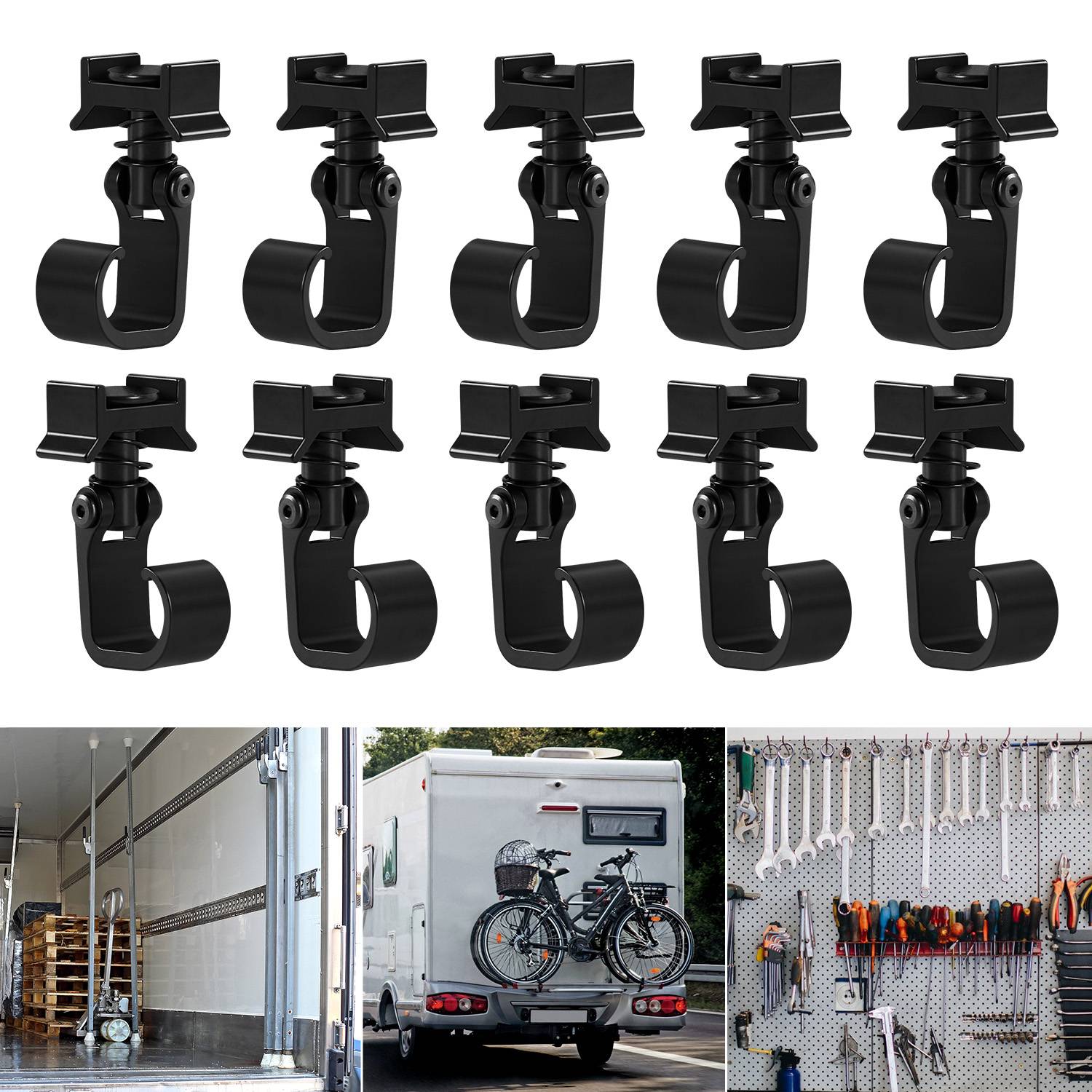 Single Fitting mit Haken für Airlineschiene Endbeschlag Endfittinge Zurrschiene 10 Stück