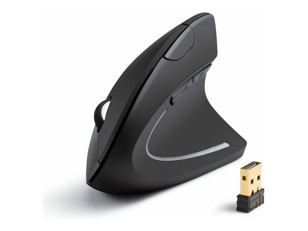 ANKER A7852 kabellose vertikale 2.4G ergonomische Maus mit Nano USB-Dongle Vor/Zurück-Tasten (2x AAA Batt. nicht enthalten)