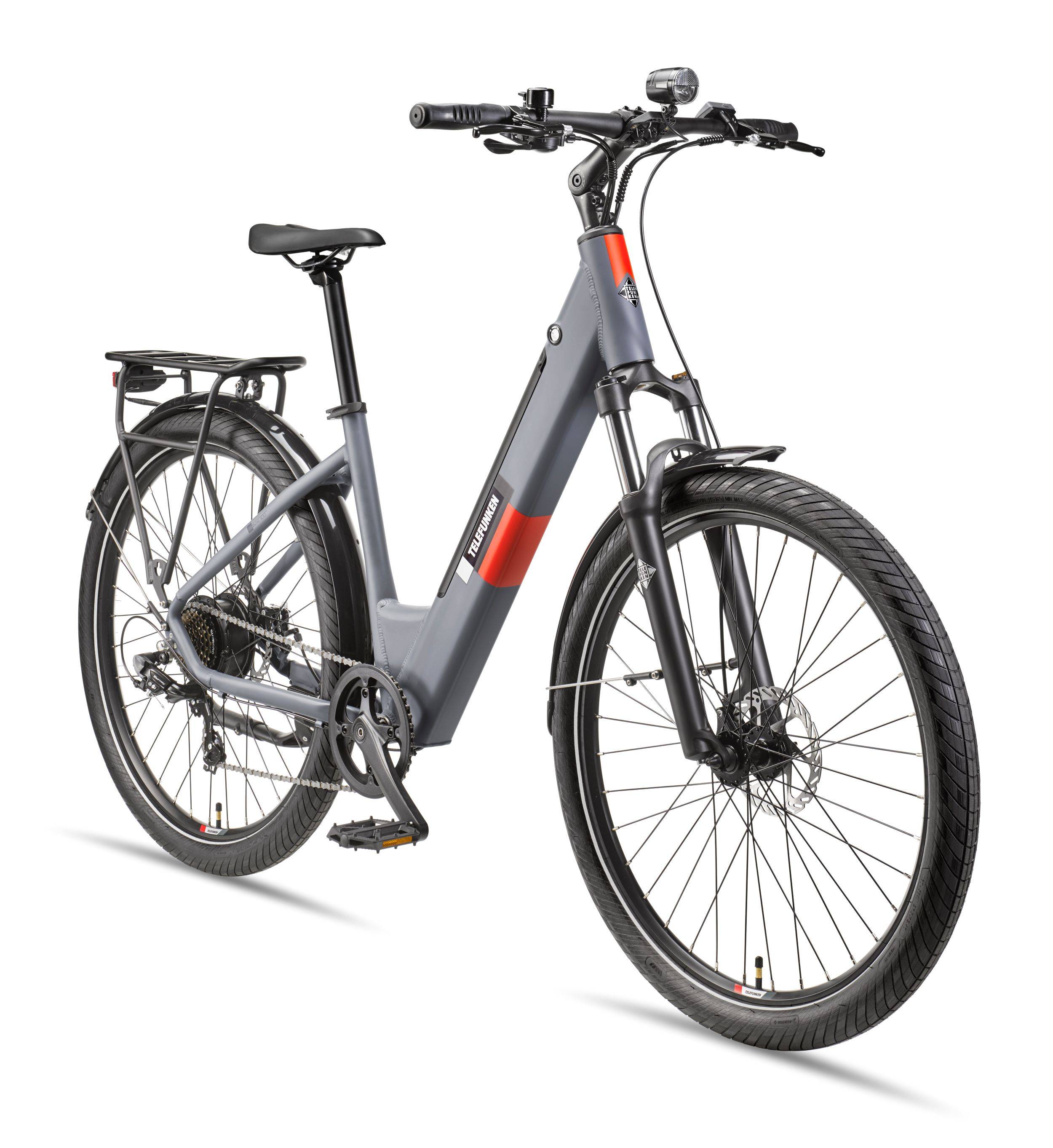 Telefunken City SUV E-Bike | Elektrofahrrad 27,5 Zoll | Heckmotor| 7-Gang Kettenschaltung | 468 Wh Akku | Pedelec