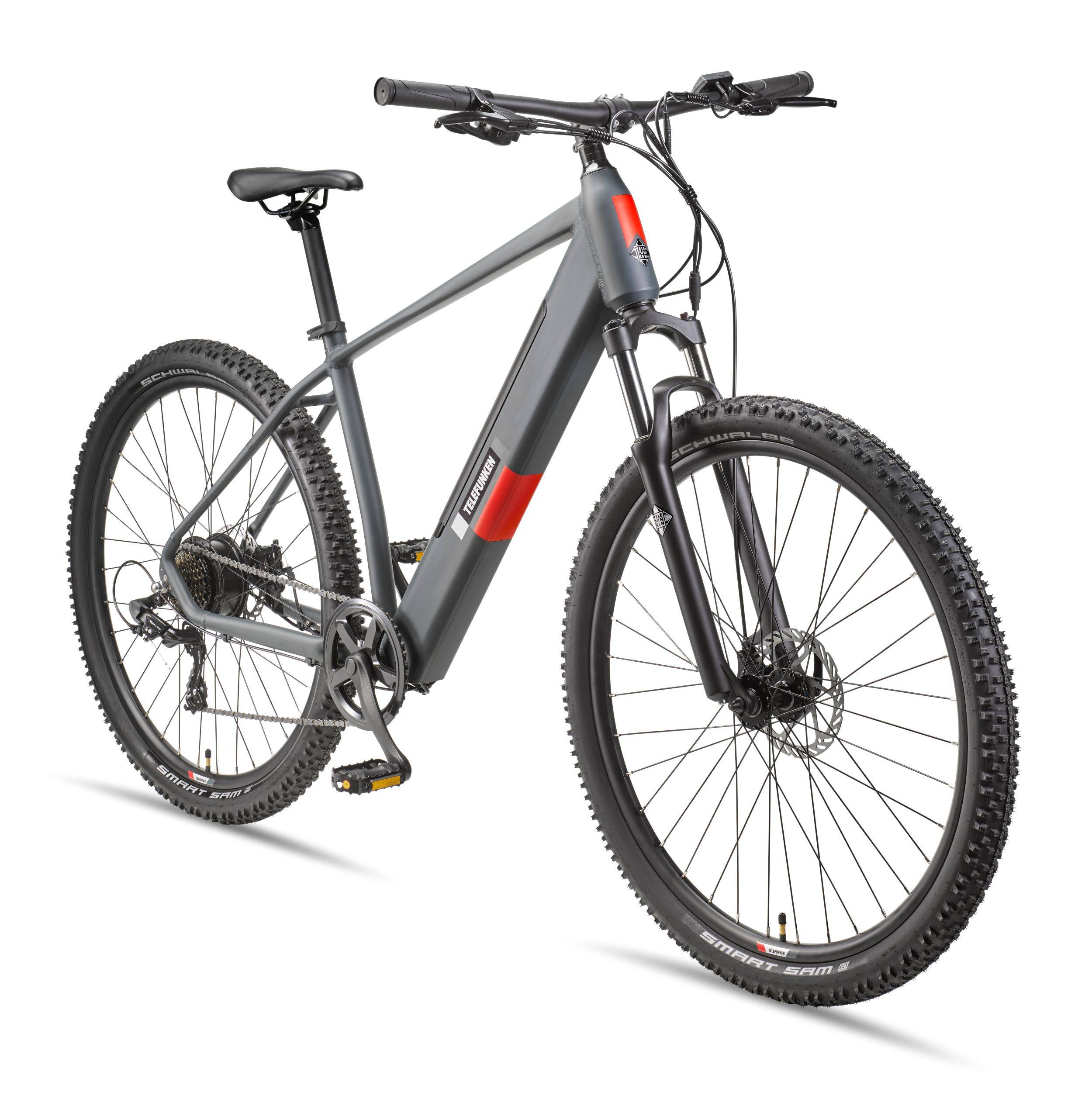 Telefunken MTB E-Bike Mountainbike | Elektrofahrrad 29 Zoll | Kettenschaltung | Heckmotor | 468 Wh Akku | EBike Pedelec