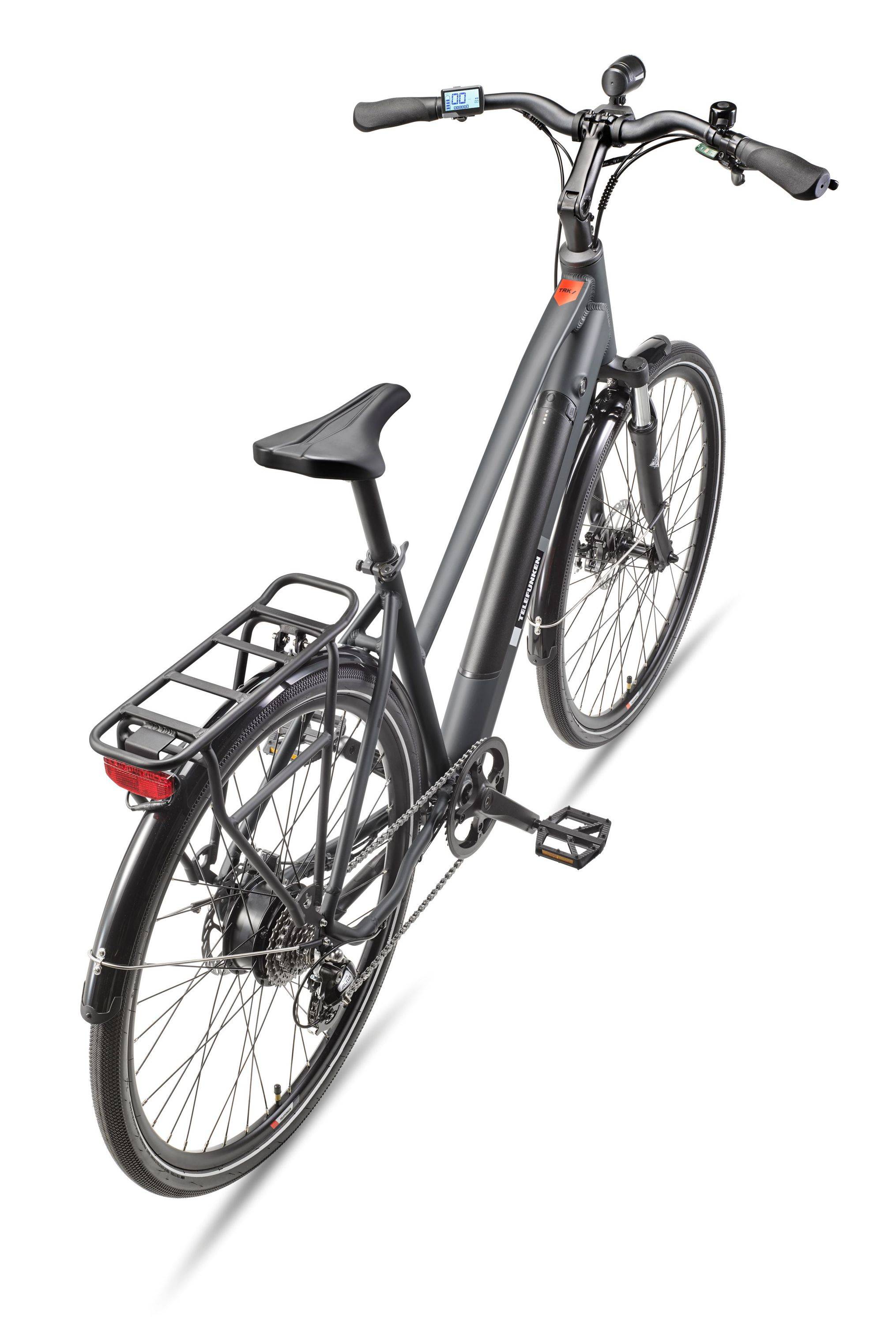 Telefunken Trekking E-Bike | Elektrofahrrad 28 Zoll | 8-Gang Kettenschaltung | Heckmotor 250W | 417,6Wh Akku | Pedelec