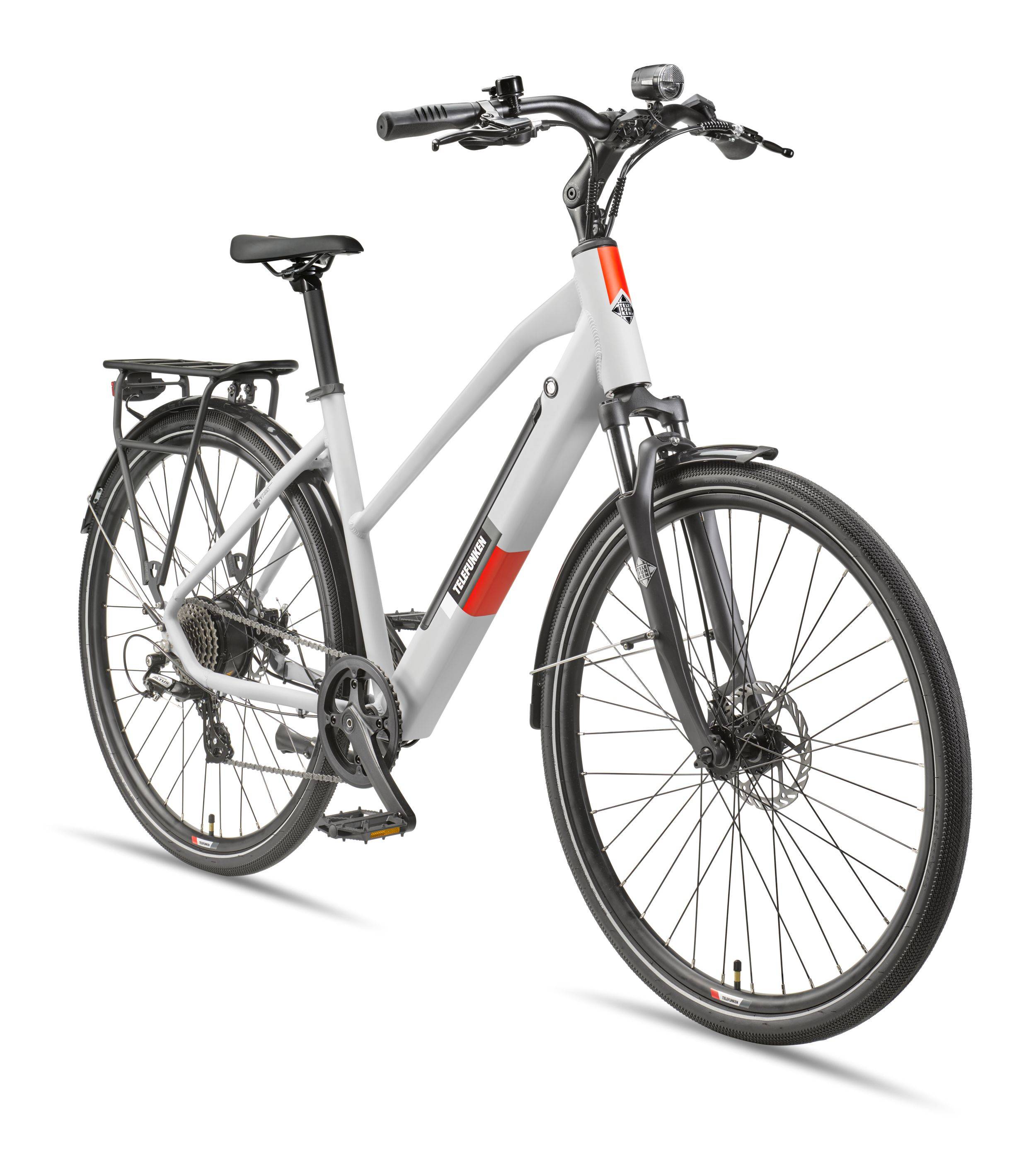 Telefunken Trekking E-Bike | Elektrofahrrad 28 Zoll | 8-Gang Kettenschaltung | Heckmotor 250W | 417,6Wh Akku | Pedelec