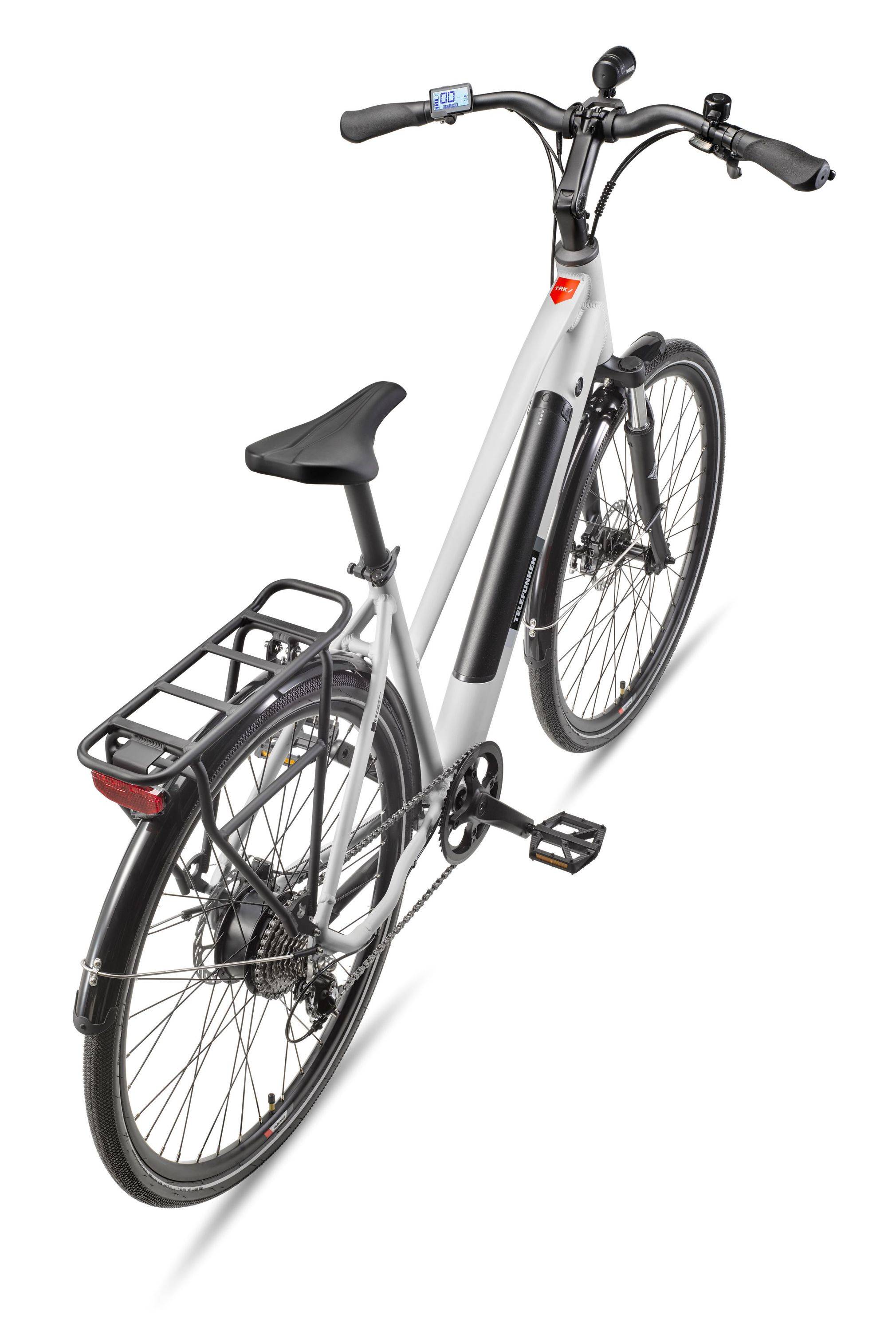 Telefunken Trekking E-Bike | Elektrofahrrad 28 Zoll | 8-Gang Kettenschaltung | Heckmotor 250W | 417,6Wh Akku | Pedelec