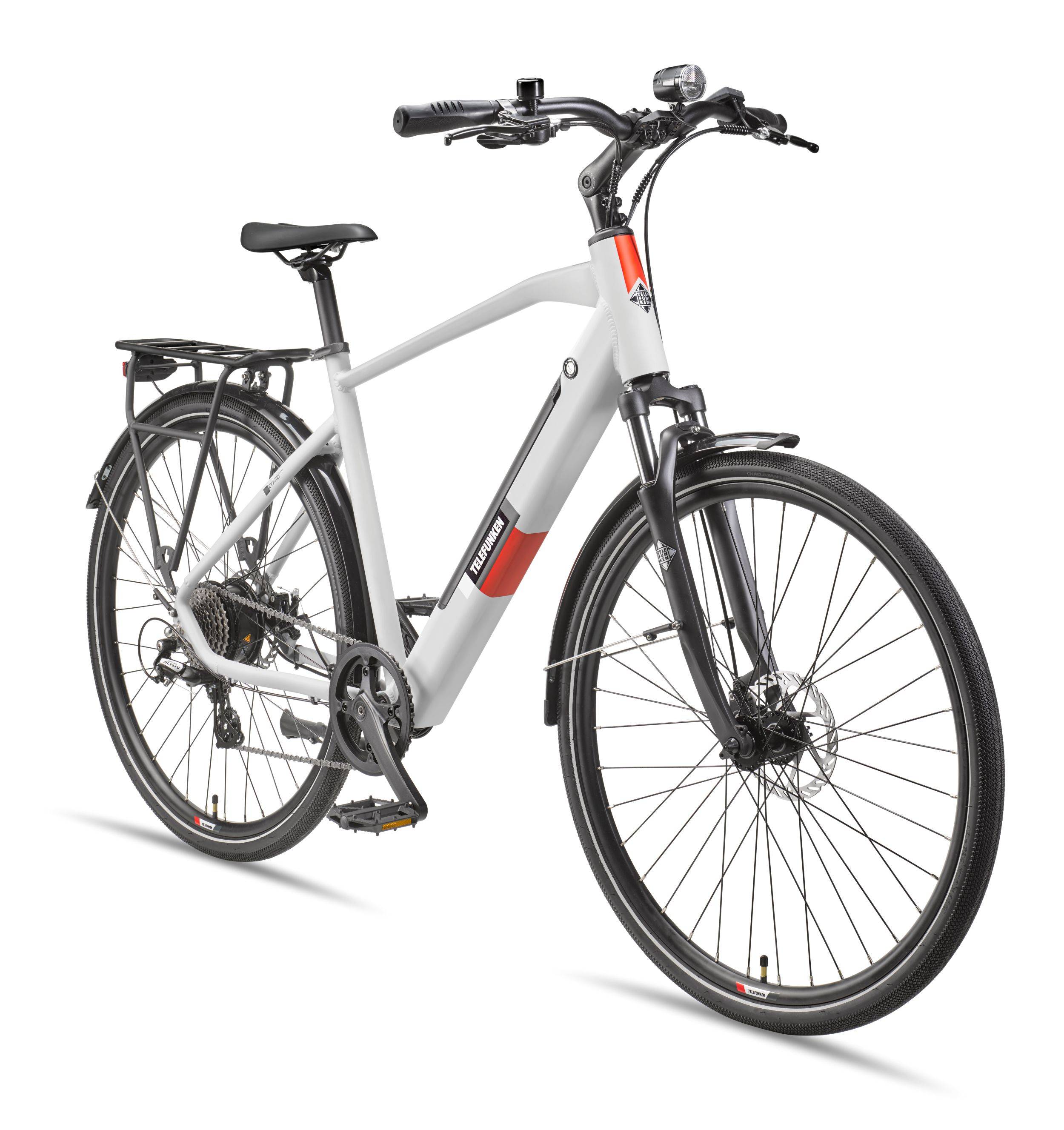 Telefunken Trekking E-Bike | Elektrofahrrad 28 Zoll | 8-Gang Kettenschaltung | Heckmotor 250W | 417,6Wh Akku | Pedelec