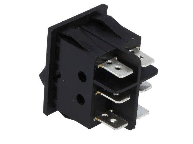 Wippschalter, eckig, 2-polig, schwarz, ON-ON