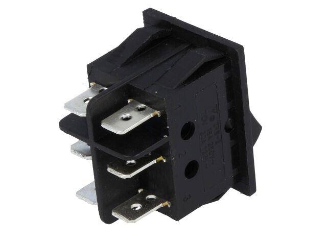 Wippschalter, eckig, 2-polig, schwarz, ON-ON