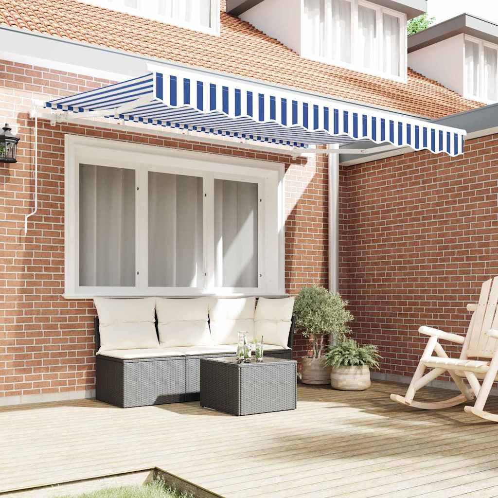 vidaXL Einziehbare Markise Blau 300 x 200 cm Stoff