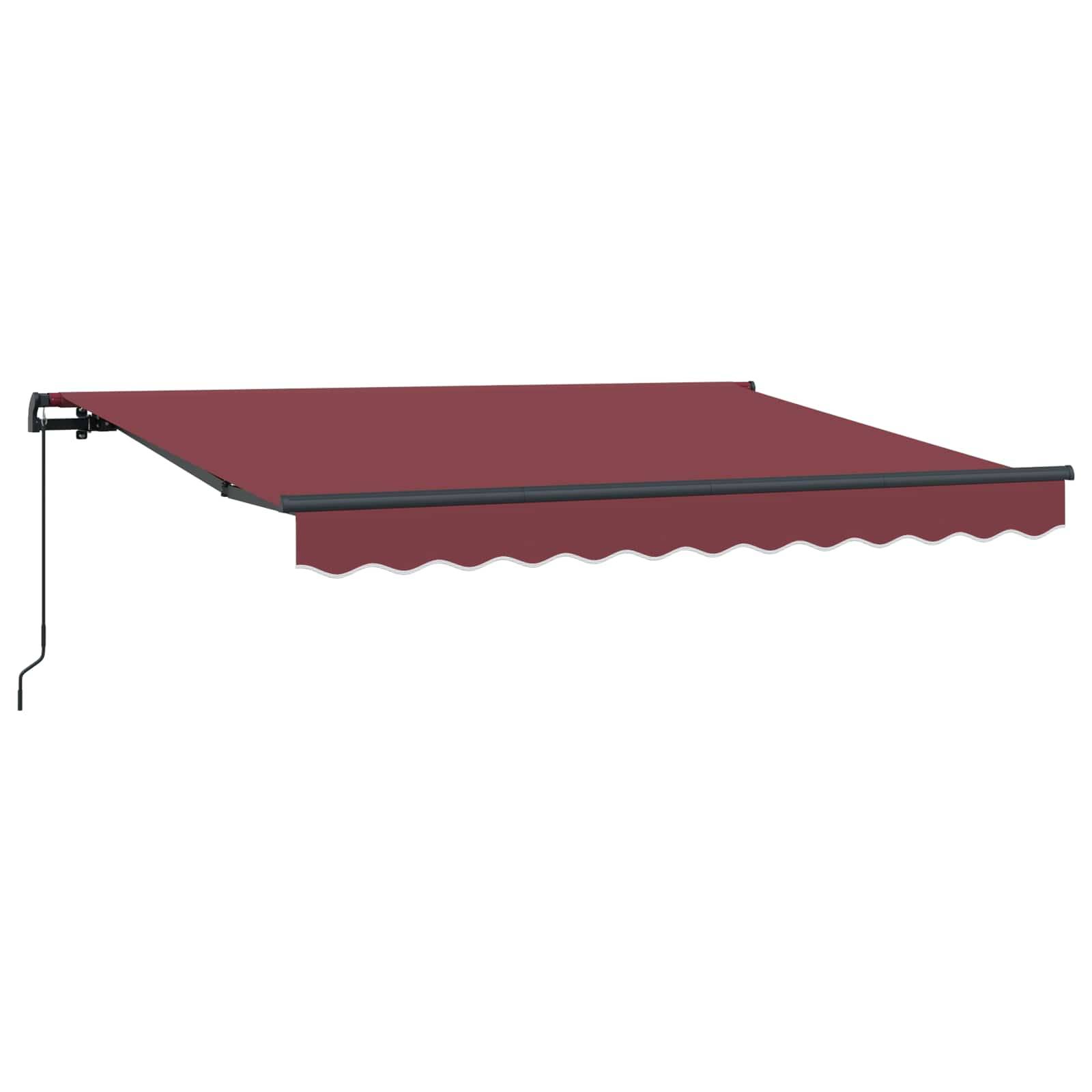 vidaXL Einziehbare Markise Bordeauxrot 250 x 200 cm Stoff