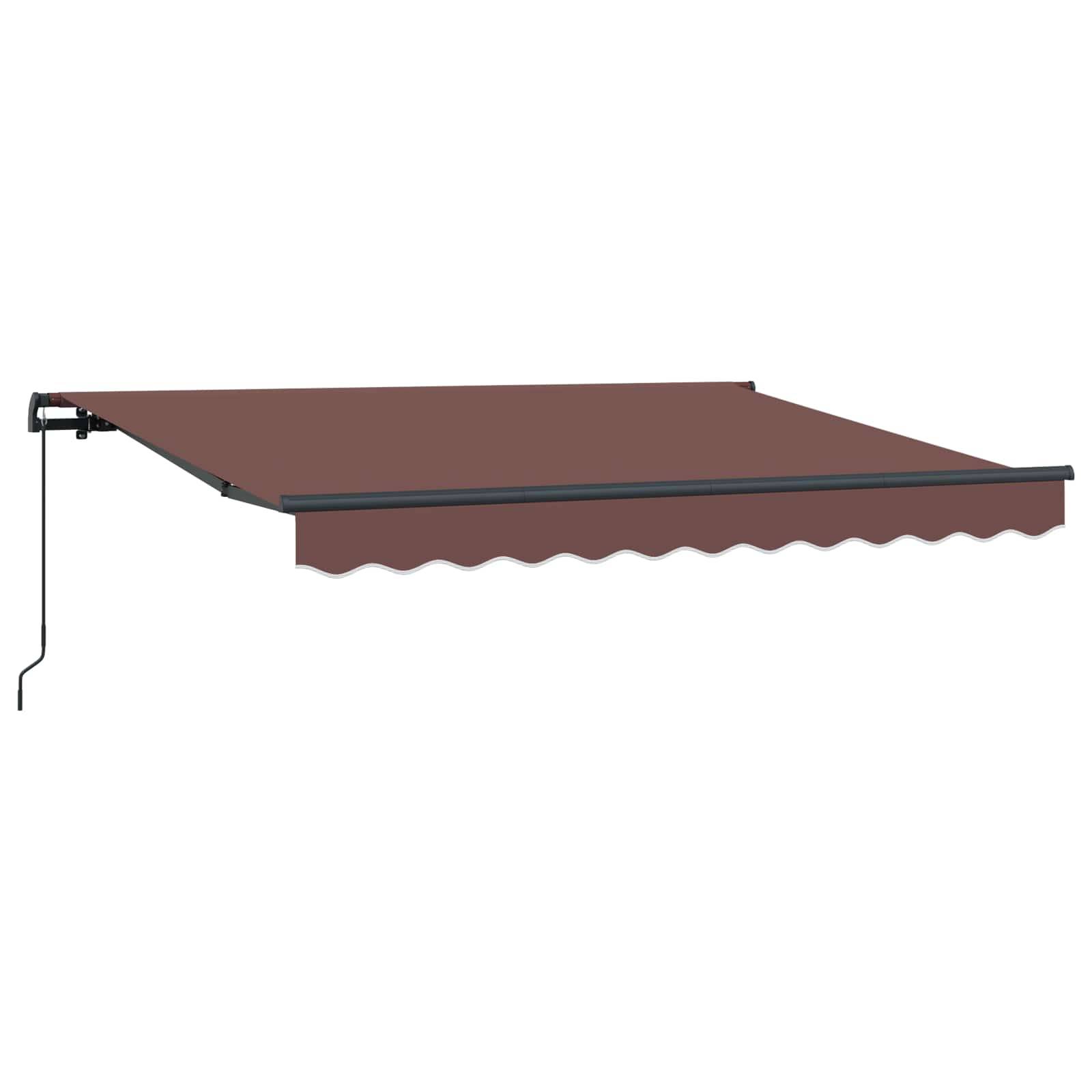 vidaXL Einziehbare Markise Braun 350 x 200 cm Stoff