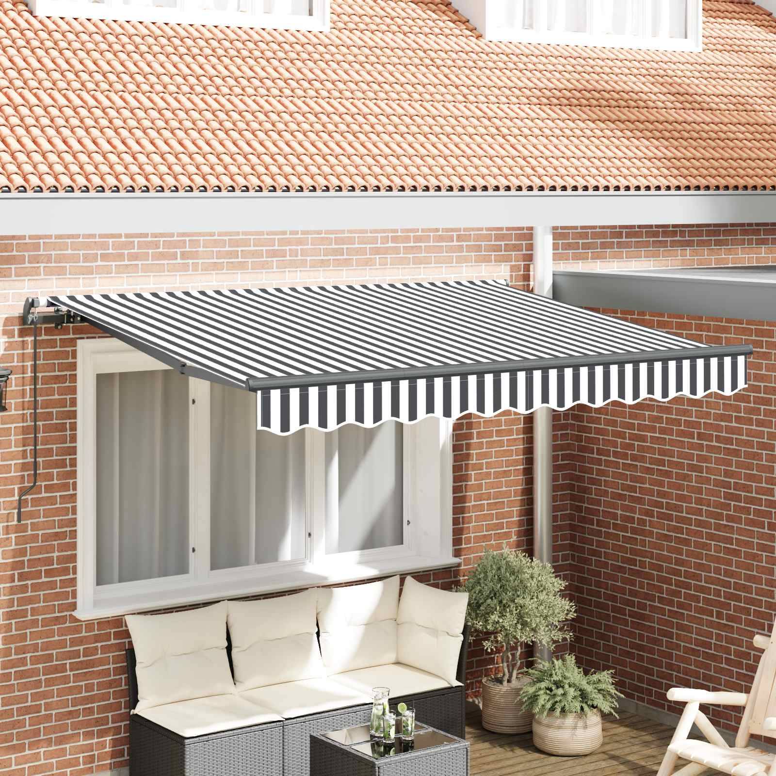 vidaXL Einziehbare Markise Anthrazit 250 x 200 cm Stoff