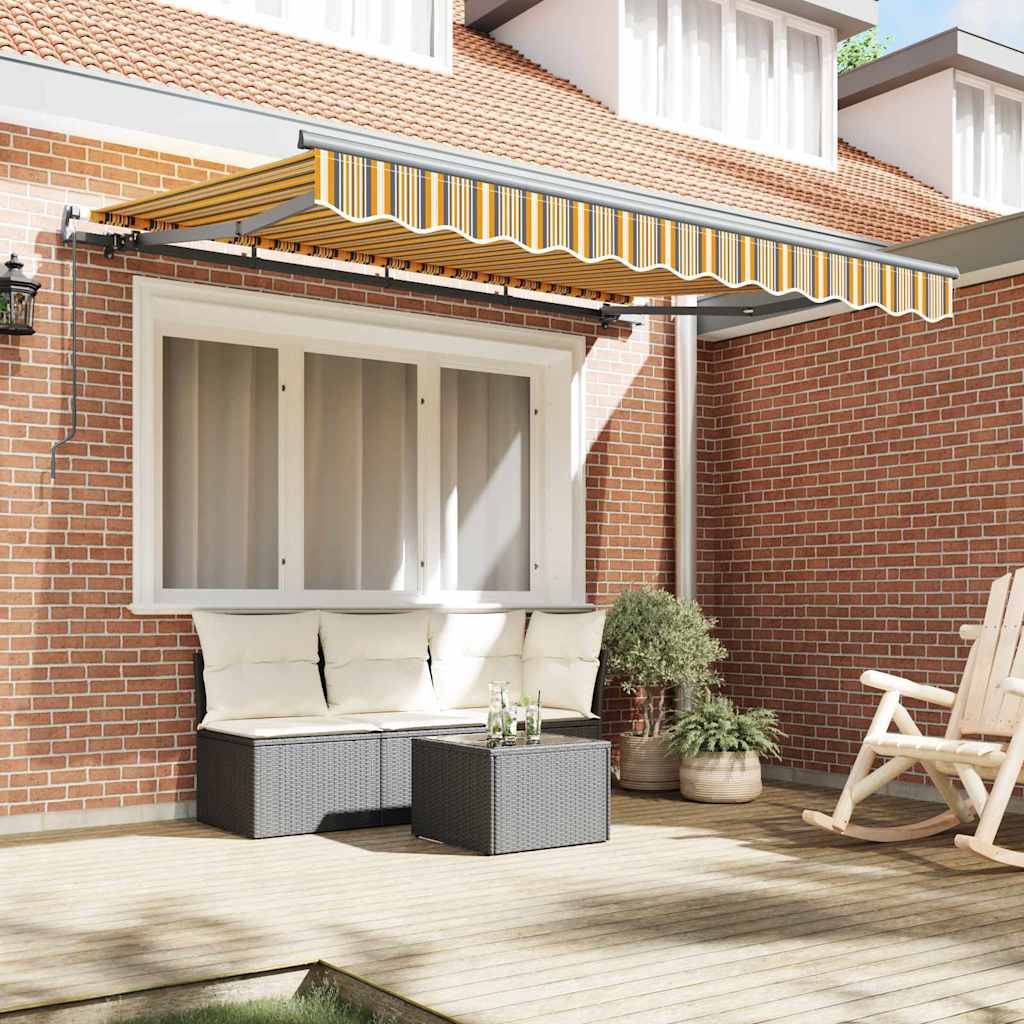vidaXL Einziehbare Markise Bunt gestreift 250 x 200 cm
