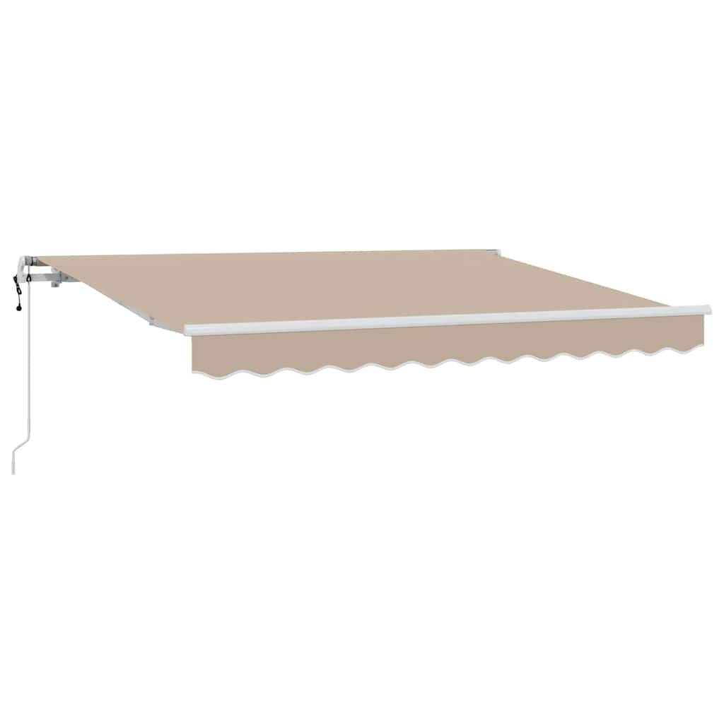 vidaXL Einziehbare Markise Beige 350 x 200 cm Stoff