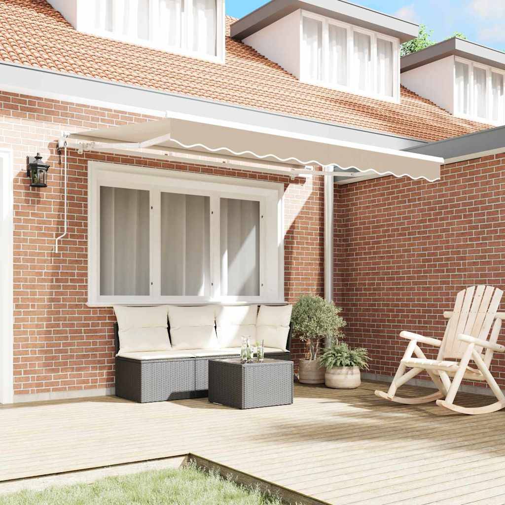 vidaXL Einziehbare Markise Beige 350 x 200 cm Stoff