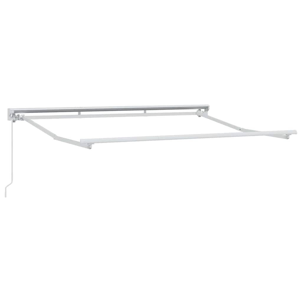 vidaXL Einziehbare Markise Weiß 350x200 cm Stoff