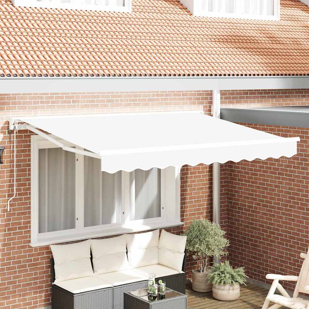 vidaXL Einziehbare Markise Weiß 250x200 cm Stoff
