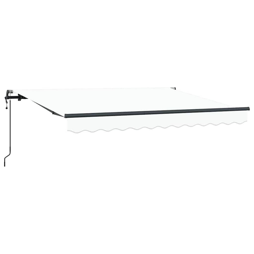 vidaXL Einziehbare Markise Weiß 250 x 200 cm Polyester, Aluminium