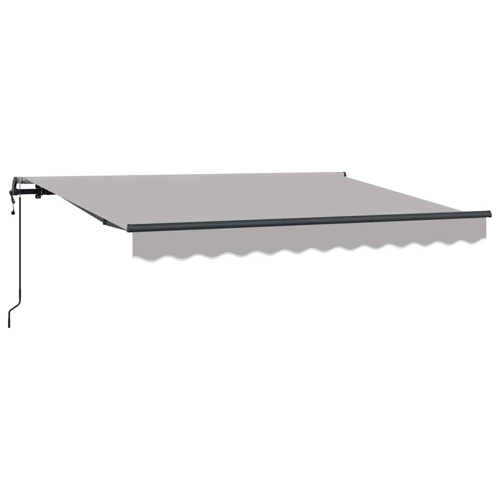 vidaXL Einziehbare Markise Hellgrau 350 x 200 cm