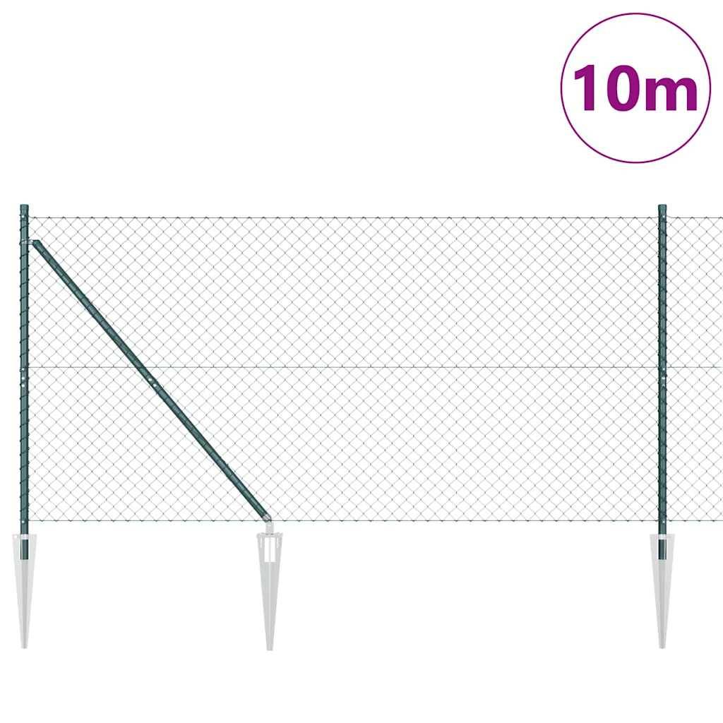 vidaXL Zaunpfosten Grün 10 x 1,2 m (40 x 40 mm Maschenweite)