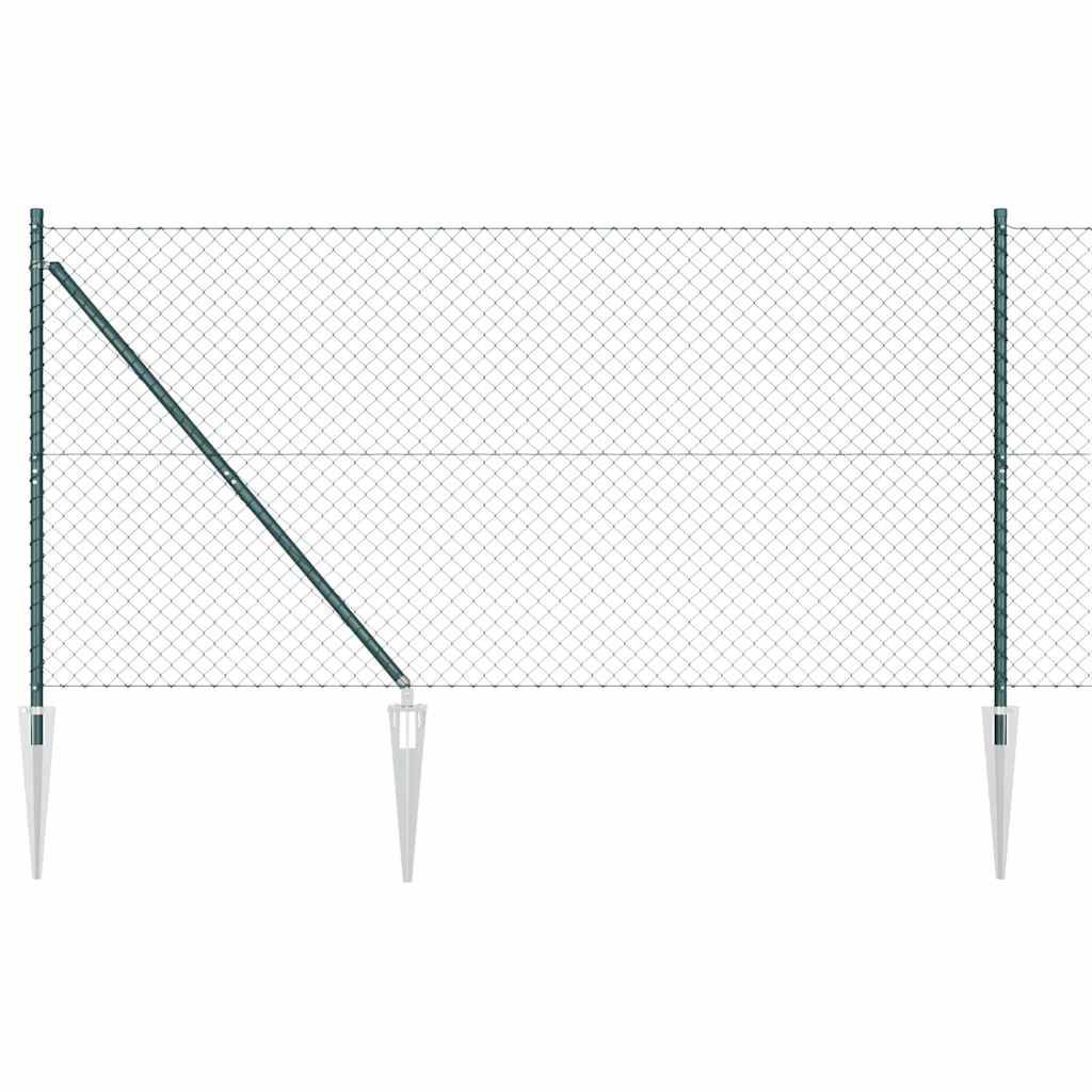 vidaXL Zaunpfosten Grün 10 x 1,2 m (40 x 40 mm Maschenweite)