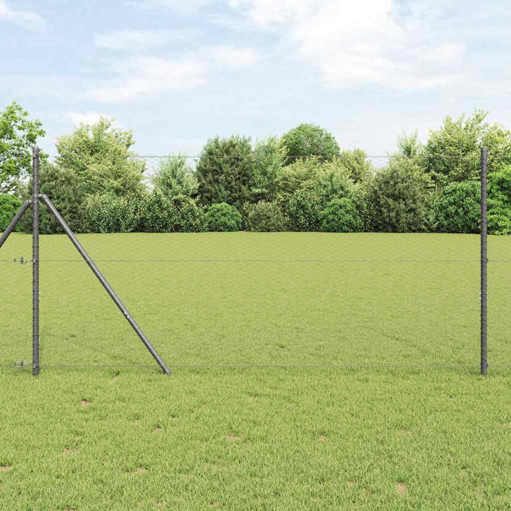 vidaXL Hexagonzaun Grau 1 x 50 m PVC