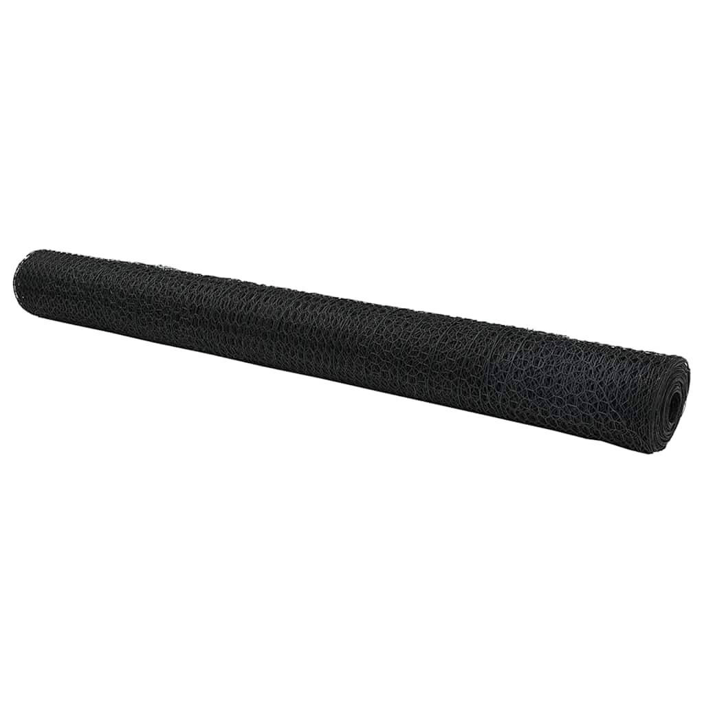 vidaXL Hexagonzaun Grau 1 x 50 m PVC