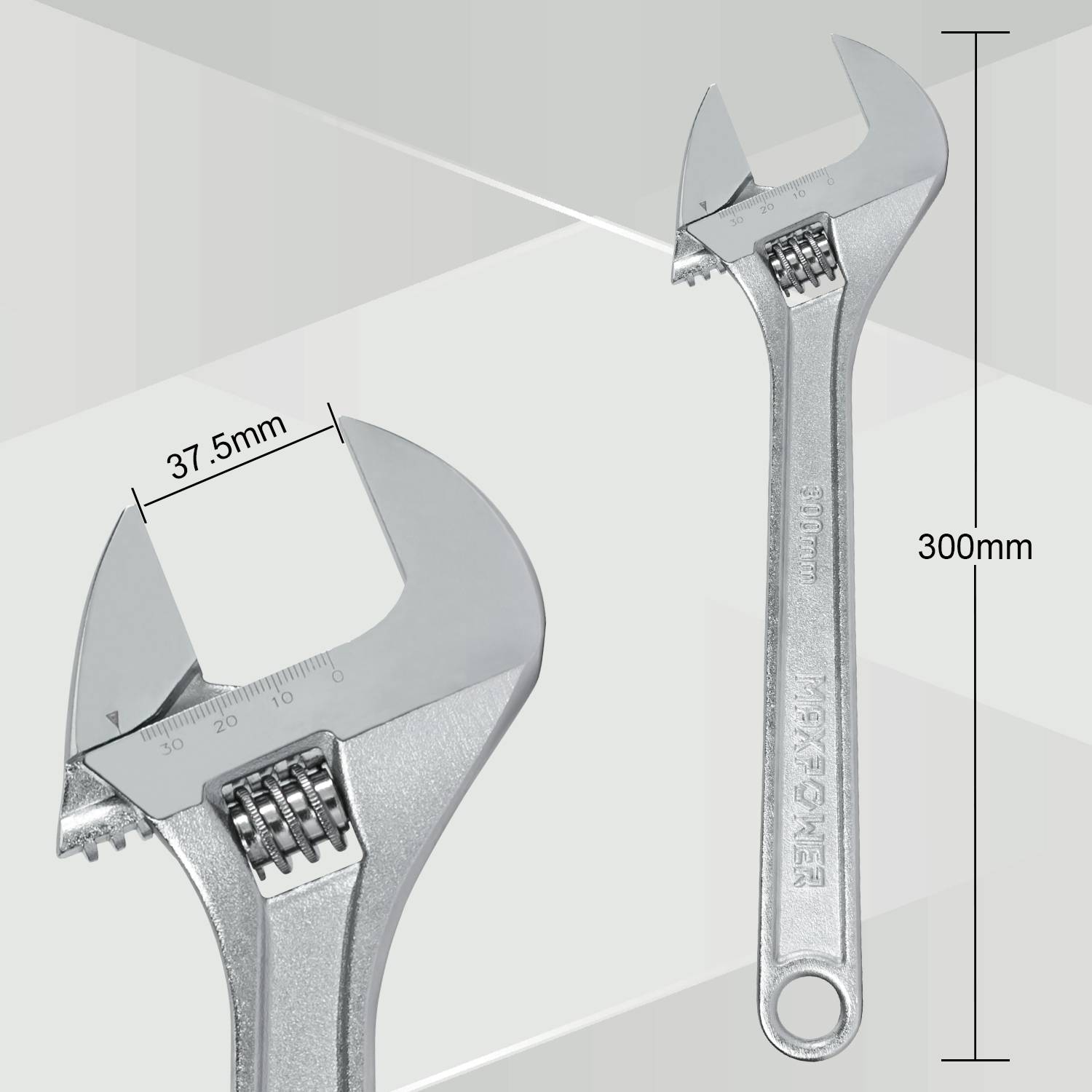 MAXPOWER 300mm verstellbarer Schraubenschlüssel