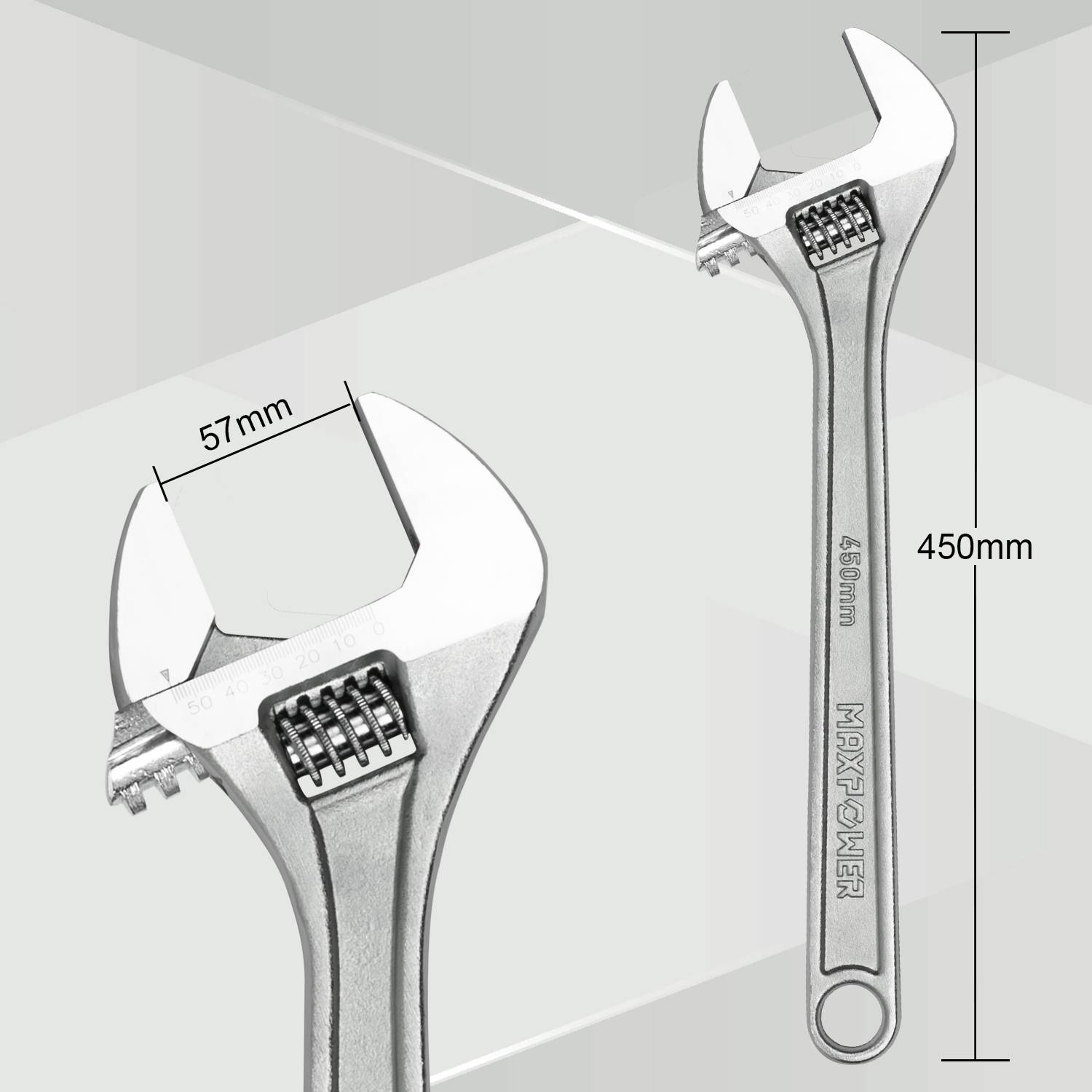 MAXPOWER 450mm verstellbarer Schraubenschlüssel