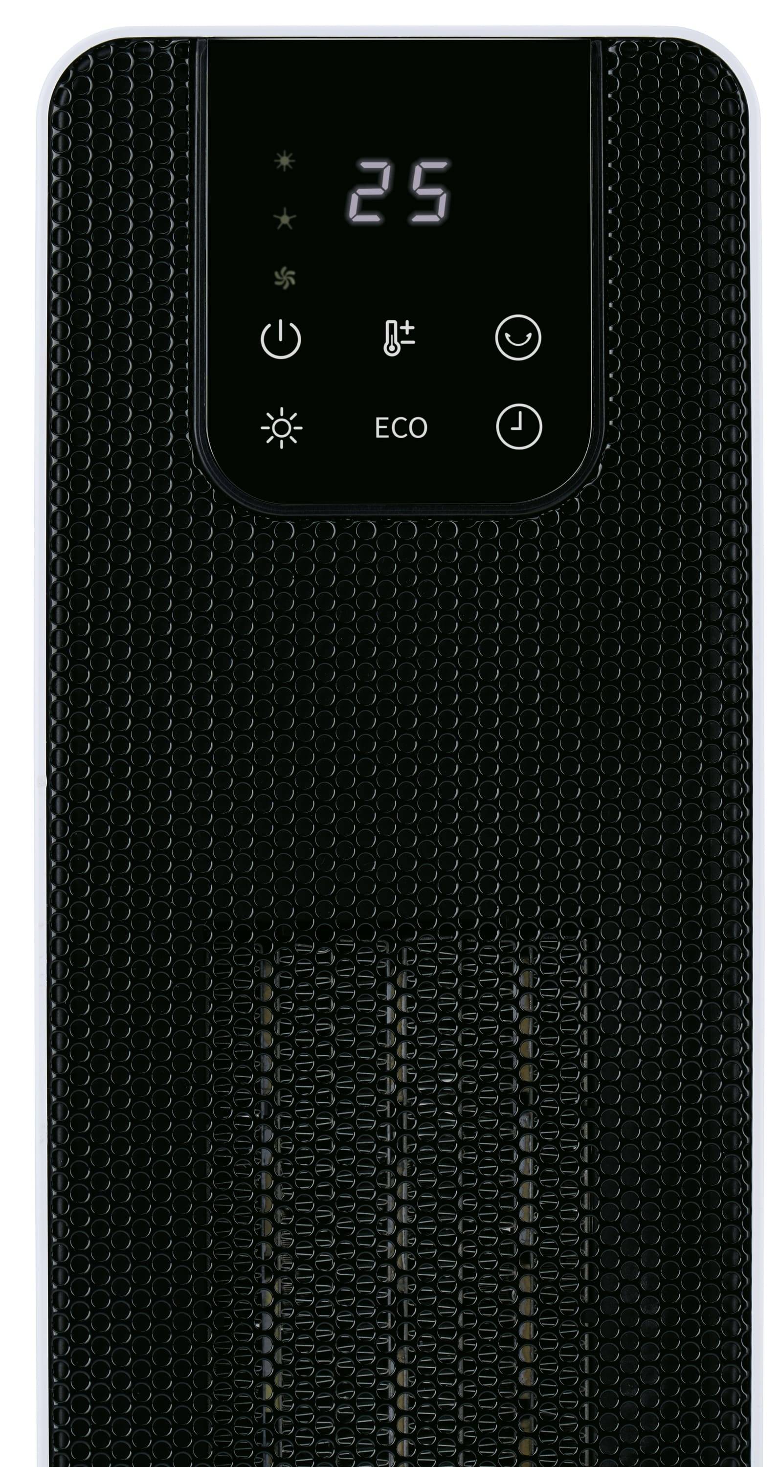 ALPINA Turmheizlüfter PTC-2702L, 2000 W, mit Fernbedienung, schwarz-weiß