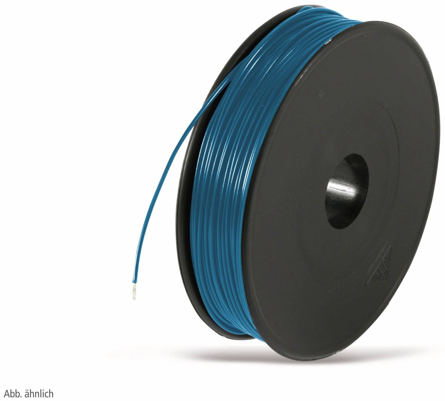 RAUTRONIC Draht YV, 0,5 mm, 100 m Spule, blau