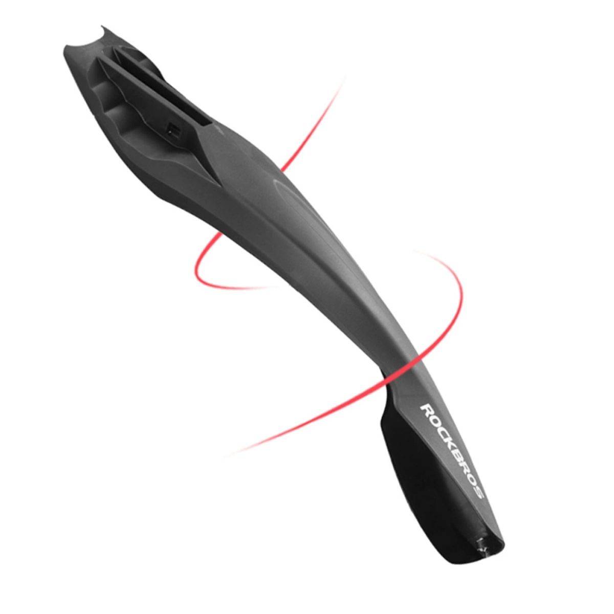 Rockbros DNB8001 Schutzblech mit rotem LED-Licht – Schwarz