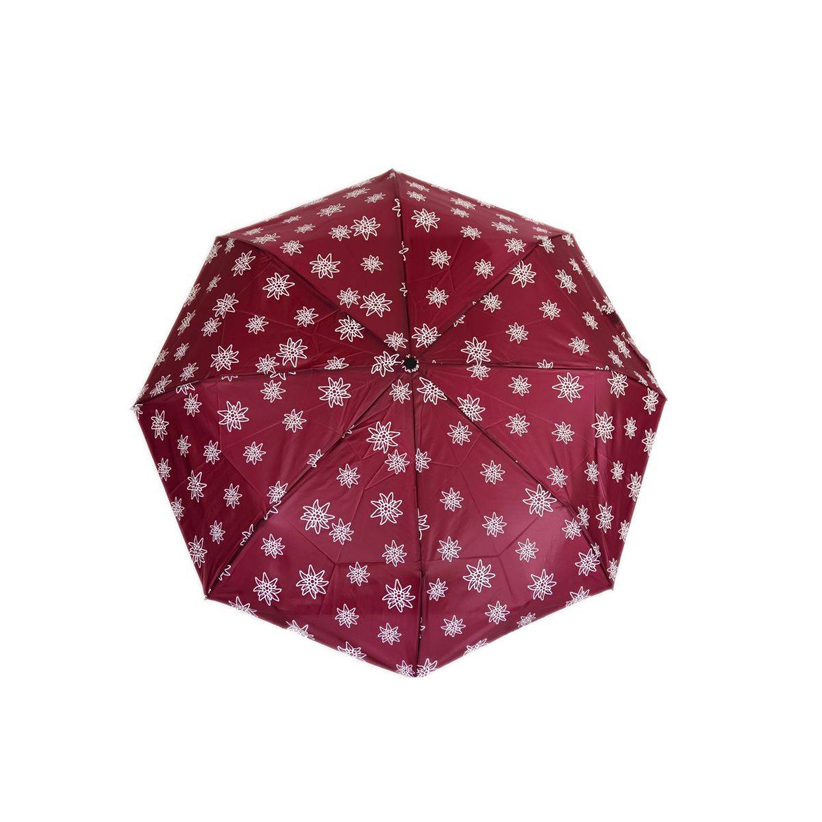 Taschenschirm mit Schutzhülle & Blumenmuster - farbenfroh & wetterfest Bordeaux