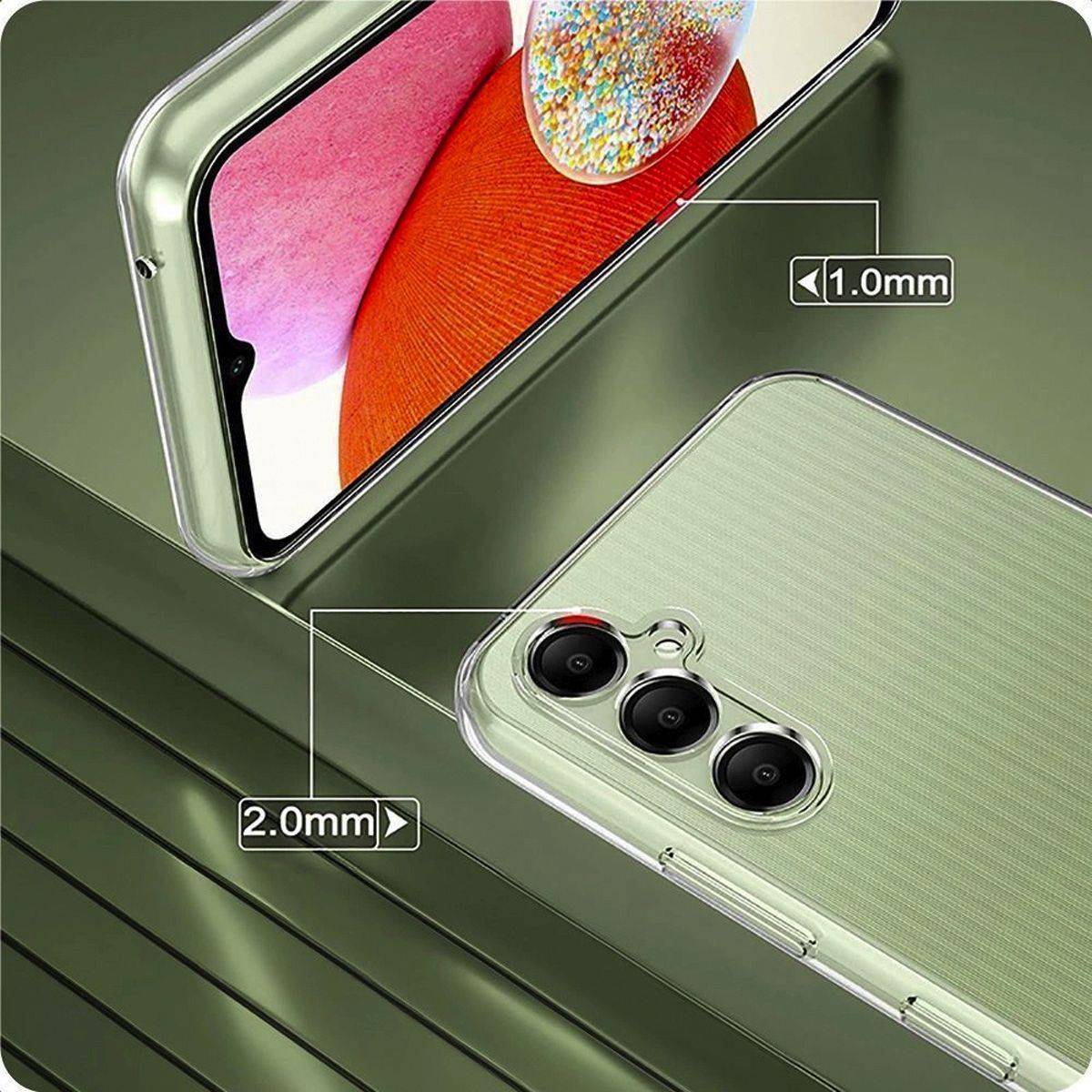 Silikon Handyhülle Bumper Softcase kompatibel mit Motorola Edge 60 Fusion transparent