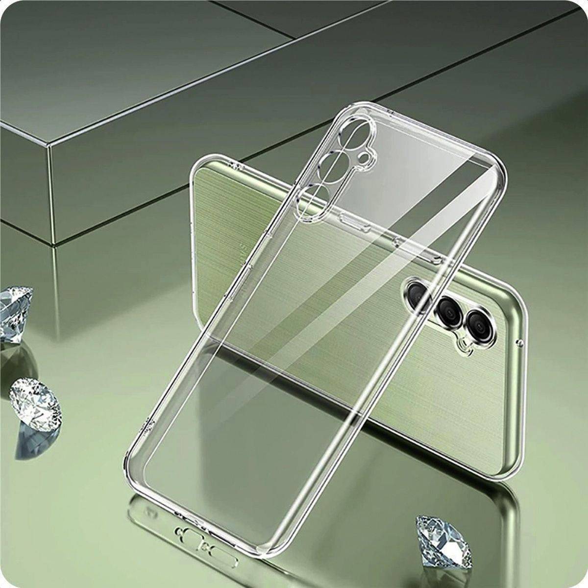 Silikon Handyhülle Bumper Softcase kompatibel mit Motorola Edge 60 Fusion transparent