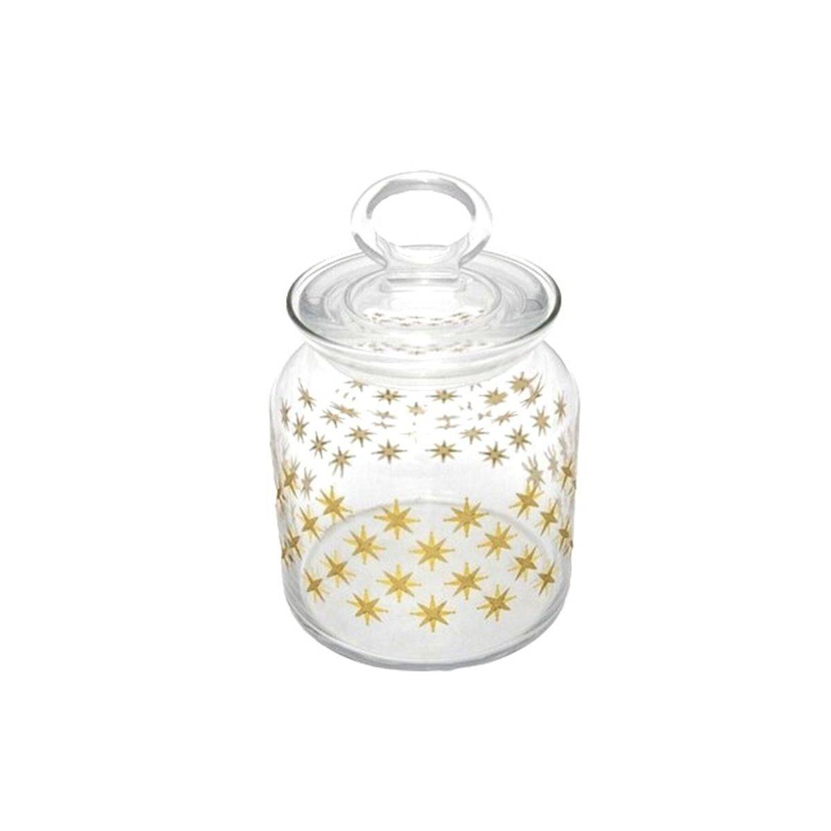 Pasabahce Stardust Vorratsglas mit Deckel & Sternmotiv - 1,085 L