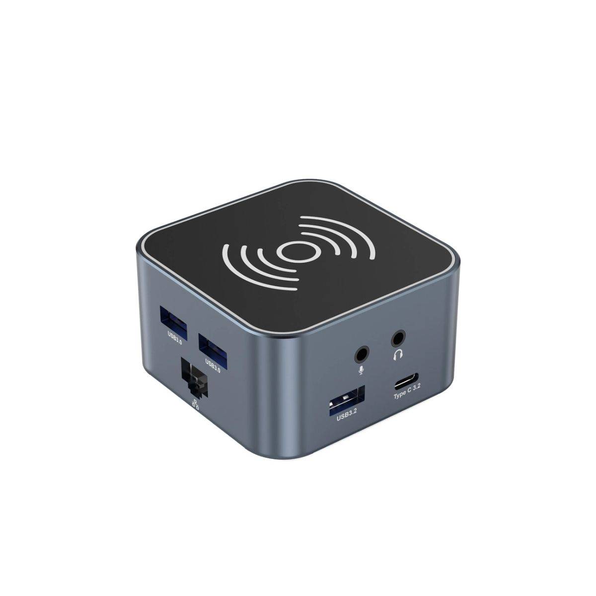 Wozinsky WHBC09Y8S USB-C 12-in-1 Hub mit WLAN-Ladefunktion, grau