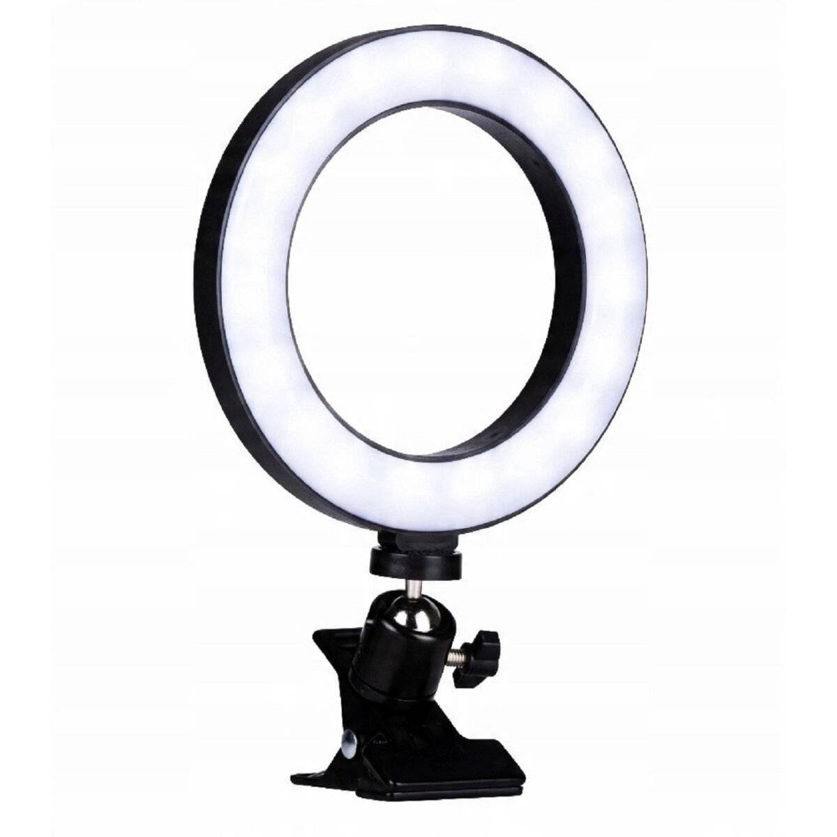 Grundig LED Selfie Ringlicht mit Clip, Ø 15,6?cm – Ringlampe für Fotografie & Video