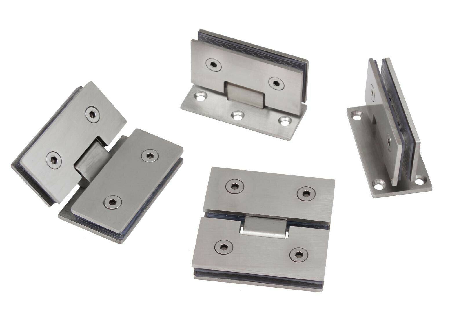 Edelstahl Glastür Scharnier Glas Halter Türbeschlag Glastürbeschlag Dusche Bad Wand / Glas B