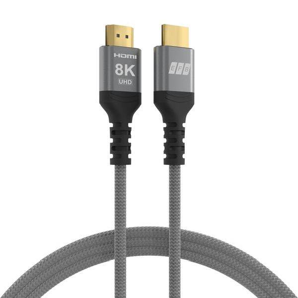 HDMI Kabel Ultra High-Speed 8K60Hz 48 Gbit/s, 0,5m grau komp. mit 2.1/2.0 Multimedia