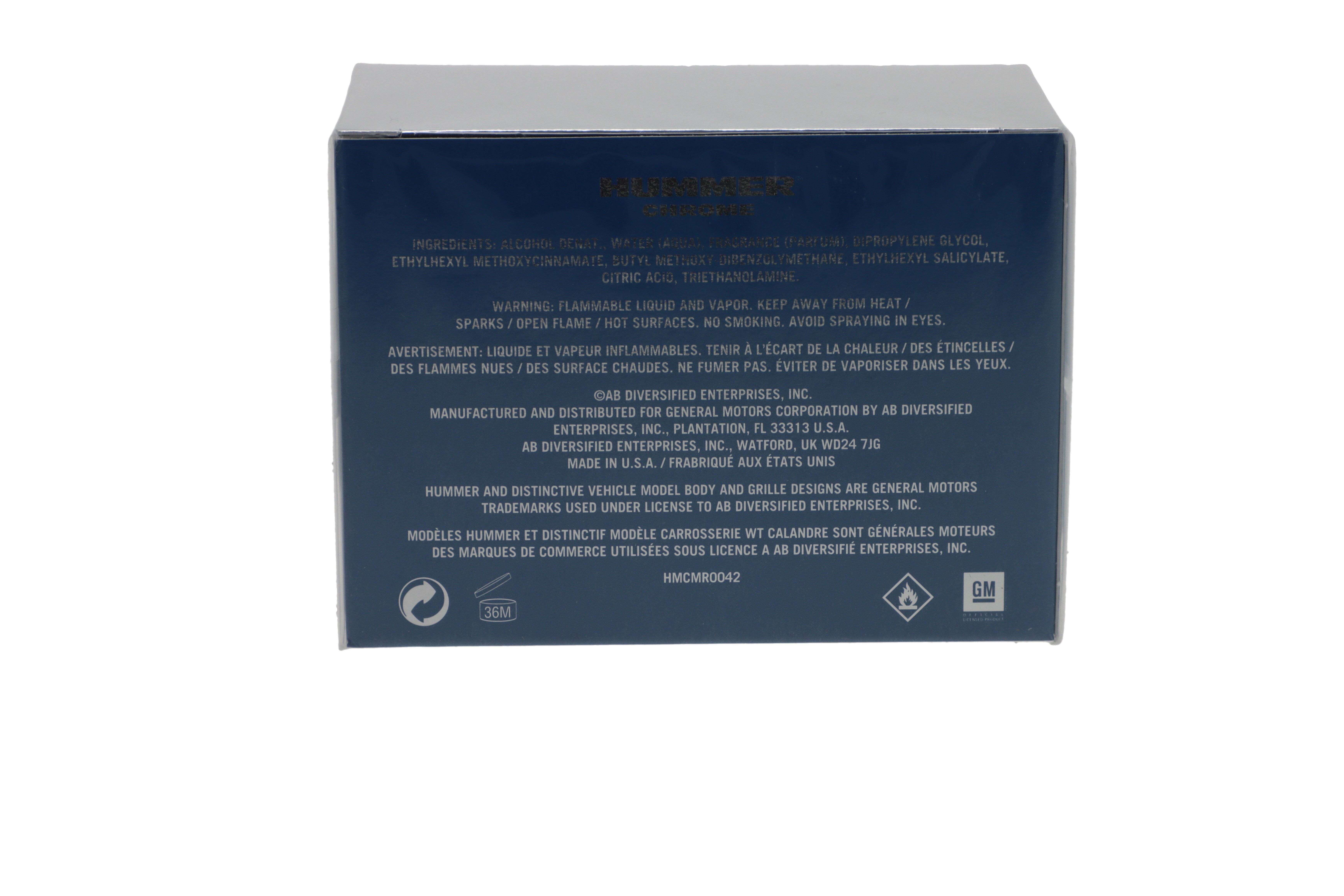 Hummer Chrome Eau De Toilette Spray 125ml für Männer